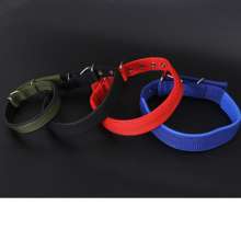 Manufacturers produce pet dog collars, plus cotton dog collars, red, blue, green and black four-color pet collars