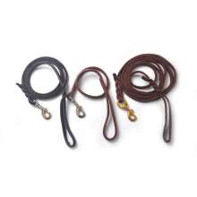 Production of pet cowhide traction rope, cowhide German shepherd rope, racing dog copper hook traction rope, yellow cowhide