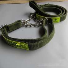 Manufacturers produce three-ring chain dog rope 2.5 wide pet leash army green dog chain