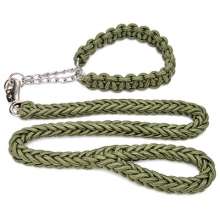 Two-color collar, eight-strand rope, medium and large dog traction rope, puppy rope, dog chain, pet traction rope