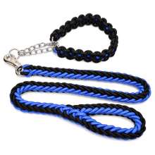Two-color collar, eight-strand rope, medium and large dog traction rope, puppy rope, dog chain, pet traction rope