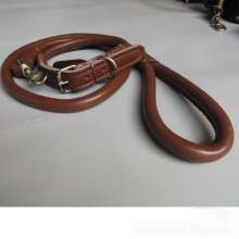 Factory direct supply pet leash, pu round leather dog chain, pet dog rope