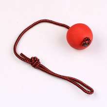 Rubber drag ball toy, dog molar toy, dog bite rope, pet solid rope dog ball, training ball