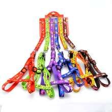 Small dog pet chest harness, dog chain, nylon leash, pet leash, factory direct sales