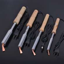 External heating electric wooden handle electric soldering iron. AC long-life curved nozzle soldering iron .150W electric soldering iron