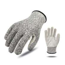 HPPE cowhide cut resistant gloves. Grade 5 wire cut resistant workshop industrial workers working gloves. Gloves. Cut resistant gloves