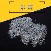 Rice chain stainless steel pet dog chain traction decorative static chandelier tag iron chain