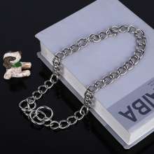 Factory direct pet twist chain collar stainless steel pet chain large dog collar metal chain
