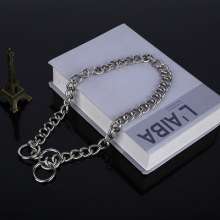Factory direct pet twist chain collar stainless steel pet chain large dog collar metal chain