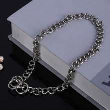 Factory direct pet twist chain collar stainless steel pet chain large dog collar metal chain
