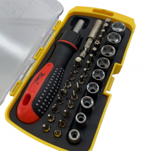 36-piece screwdriver set: 8902 disassembly and repair of computer and mobile phone screwdriver socket set Set of screwdriver set