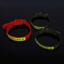 Factory direct sales dog collar working dog collar medium and large dog traction collar flat pet products