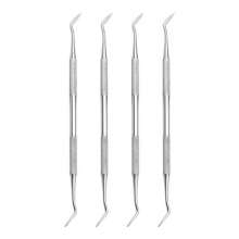 Stainless steel dentist tools. Oral care. Dental tools. Dental calculus remover sickle type tooth cleaner
