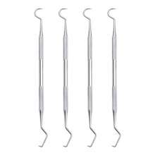 Stainless steel dental tools. Oral care. Probe dentist tools. Dental calculus and tartar probe