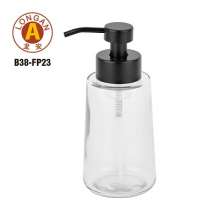 LA38 hand sanitizer glass bottle.   Transparent 500ml liquid bottle. Equipped with stainless steel pressing foam head. soap dispenser  .  soap dispenser