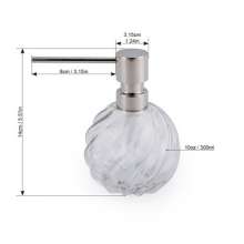 LA62 spherical glass bottle. Desktop hand sanitizer bottle. Stainless steel press pump head. Toilet table liquid bottle