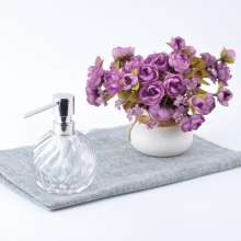 LA62 spherical glass bottle. Desktop hand sanitizer bottle. Stainless steel press pump head. Toilet table liquid bottle