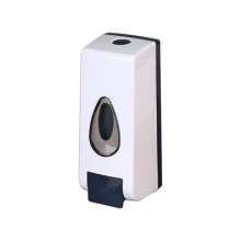 Hotels give soap dispensers. Wall-mounted manual ABS plastic soap dispenser. Bath, hand washing, guest room supplies, soap dispenser, press