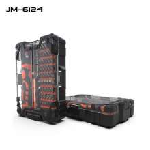 JAKEMY 6124 hardware tool combination screwdriver set 48 in 1 ratchet handle screwdriver tool box