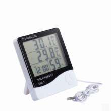 HTC-2 with wire thermometer and hygrometer. Digital display thermometer and hygrometer. With probe digital thermometer and hygrometer. Thermometer and hygrometer