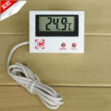 Electronic digital display thermometer and hygrometer. Meter probe digital thermometer. Refrigerator thermometer