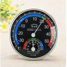 Pointer thermometer and hygrometer. Indoor household thermometer. Industrial and agricultural greenhouse temperature measurement belt bracket without battery. Thermometer and hygrometer