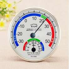 Pointer thermometer and hygrometer. Indoor household thermometer. Industrial and agricultural greenhouse temperature measurement belt bracket without battery. Thermometer and hygrometer