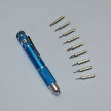 8809B Pen type hardware tool combination screwdriver set 10 in 1 screwdriver, mobile phone and computer gift