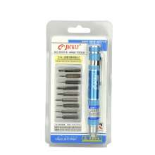8809B Pen type hardware tool combination screwdriver set 10 in 1 screwdriver, mobile phone and computer gift