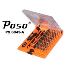 Poso 6045A 45 in 1 hardware tool combination screwdriver set