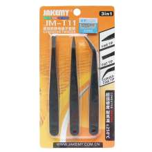 JM-T11 Anti-static Glass Fiber Tweezers Repair Tool Set Straight Tweezers Curved Tweezers
