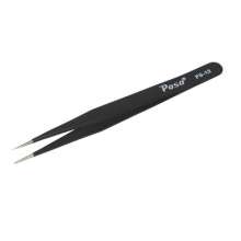 Poso tweezers thickened elbow flat tip pointed tweezers