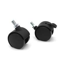 Left steel 1.5/2 inch threaded universal wheel. Universal wheel with brake. Office chair wheels. Rotating chair. Thread casters