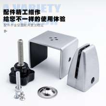 Left steel aluminum alloy thickened adjustable screen clip. screen. Office desk acrylic partition clip glass fixing clip