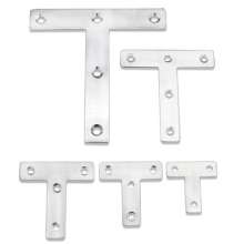 Left steel thickened stainless steel L-shaped T-shaped corner code. Plane corner code of the fixing frame of the plate connector. Hardware wholesale L-shaped corner code. T-shaped corner code