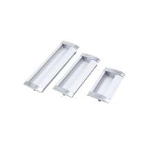 The left steel aluminum alloy concealed drawer pulls. Hand-concealed European-style pastoral simple handle. Hardware Cabinet door handle