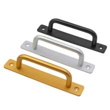 The left steel aluminum alloy free-perforating surface-mounted handle. Sliding door armrests. Cabinet door handle. Wooden door balcony sliding door barn door handle