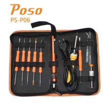 Poso奔硕 11合1维修电子产品工具套装 电铬铁助焊工具 布包
