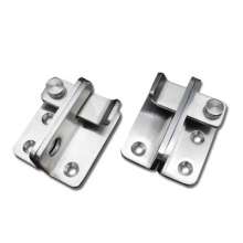 Left steel thickened stainless steel left and right door buckle bolts. Lock with keyhole door anti-theft buckle. Surface mounted padlock hardware