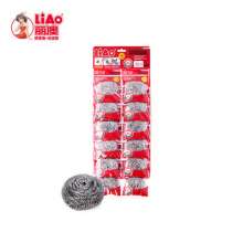 LIAO Liao cleaning ball wire pot brush. 15G*12 Kitchen dishwashing and pot cleaning supplies. Steel ball