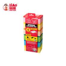 New color double-sided scouring pad. Sponge the kitchen pot brush. Dishwashing brush. Non-sticky oil-absorbent lazy rag brush