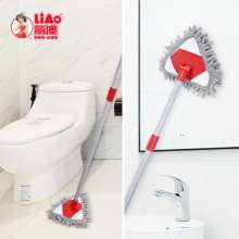 Triangle flat mop. The telescopic rod children's mini flat mop chenille mop. Car wash mop