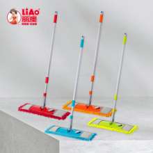 Chenille telescopic pole flat mop. mop. Household lazy mop iron flat mop cleaning wooden floor no-wash mop