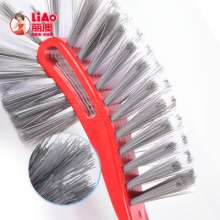 Double-sided cleaning toilet brush with plastic long handle. Household toilet toilet brush. Toilet cleaning brush without dead ends