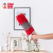 Microfiber dusting duster. Round head bendable feather duster for household car dust removal. Duster