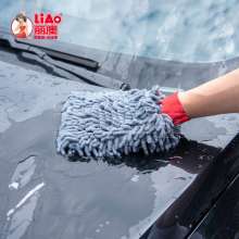 Chenille double-sided car cleaning gloves. Coral fleece car wash gloves. Car washing, car cleaning, dust removal, sludge removal, no damage to paint