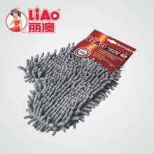 Lio Chenille wipes car gloves. 　The coral double-sided finger gloves are soft and do not hurt the paint and car wash tools. Car wash gloves