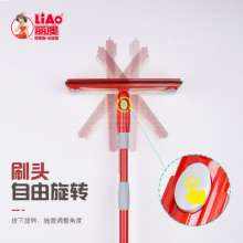 双面擦窗器 伸缩杆清洗玻璃刮家用窗户清洁器网红玻璃刷工具批发  玻璃刮