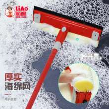 双面擦窗器 伸缩杆清洗玻璃刮家用窗户清洁器网红玻璃刷工具批发  玻璃刮