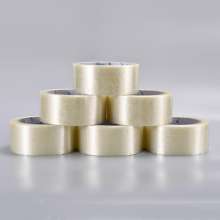Strip fiber tape. High-viscosity striped transparent glass fiber tape. Bundling fixed packaging PET tape. Tape